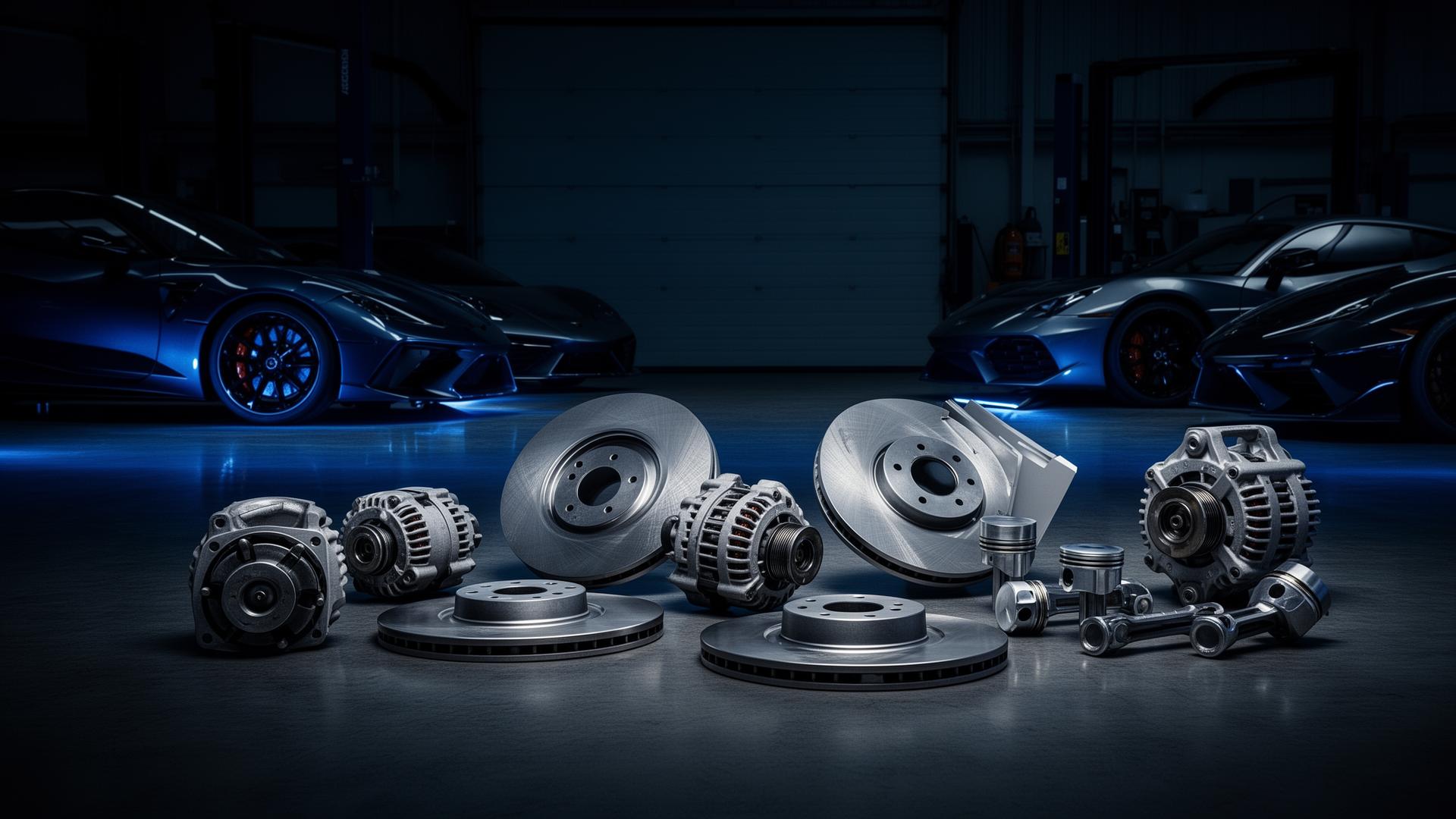 Premium auto parts and modern cars